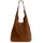 CASPAR Modell No.767 Shopper Wildleder Cognac