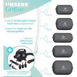 Kesser KESSER® Aufblasbare Air Roll Airtrack, Gymnastik-Rolle inkl. Tragetasche | elektr. Luftpumpe Barrel Gymnastik Tumbling Yoga Gymnastik Rolle Gymnastikmatte, Fitnessrolle