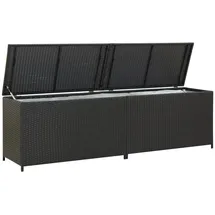 vidaXL Gartenbox Poly Rattan 200 x 50 x 60 cm Schwarz