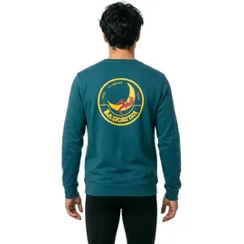 La Sportiva Climbing on the Moon Sweatshirt Turchese/Giallo M
