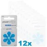 12x Varta Power One Hörgerätebatterien P675 Blau PowerOne PR44 6er Blister