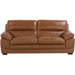 Sofa Leder goldbraun HORTEN