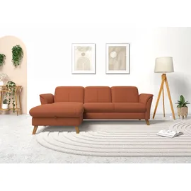 sit&more Ecksofa Romero L-Form, wahlweise mit oder ohne Relax-Funktion, Bettfunktion, Bettkasten orange