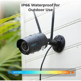 Reolink WLAN IP Kamera, Überwachungskamera 5MP HD mit Audio für Aussen, 2,4/5GHz WiFi, Smarte Bewegungserkennung, Fernzugriff, RLC-510WA Schwarz