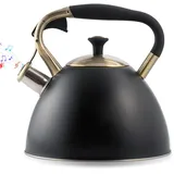 Wasserkessel Induktion 3L, Flötenkessel Edelstahl, Teekessel mit Automatische...