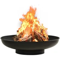 vidaXL Feuerschale Ø 80 cm Schwarz