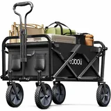 toboli Bollerwagen faltbar Teleskopgriff schwarz
