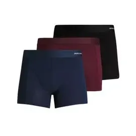 JACK & JONES JACBASIC BAMBOO TRUNKS navy / bordeaux / schwarz / weiß L 3er Pack