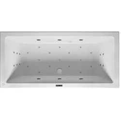 Riho Rethink Cubic Wall Whirlpool 180 x 80 cm, links, mit Riho Fall und Bliss-System, Whirlpools, hochglanz weiß