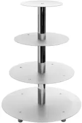 SCHNEIDER Etagen-Tortenständer, Aluminium 146004 , 4-Etagen, silber