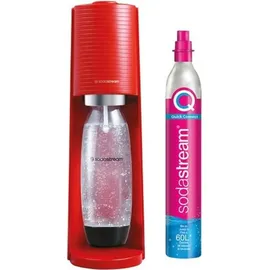Sodastream Terra red + PET-Flasche 1 l + Zylinder 