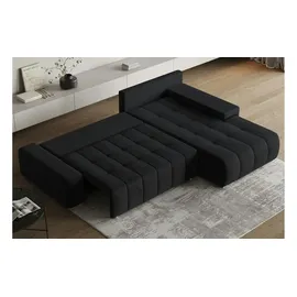masseno Ecksofa mit Schlaffunktion ALESE ¦ schwarz ¦ Maße (cm): B: 265 H: 85