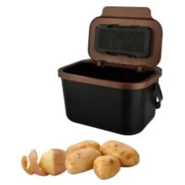 Practic Mini Bini 4,5 l Schwarz mit braunem Deckel