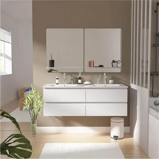 SORRENTO wandhängender Waschtischunterschrank mit 4 Schubladen, 120 cm