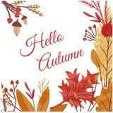 HOME FASHION Paper+Design Serviette Hello Autumn 33x33cm 20 Stück Papierserviette Tischserviette Serviettentechnik