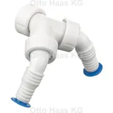 Haas + Sohn Kombi-Doppel-Geräteanschlusstülle 1" und 3/4"