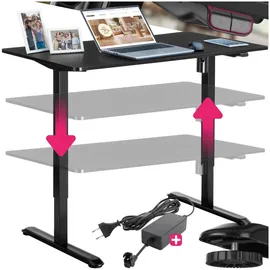 Tectake tectake® Elektrisch höhenverstellbarer Schreibtisch Skadi 120 x 60 x 73,5 - 118 cm