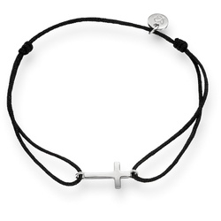 Glanzstücke München Armband Kreuz Sterling Silber in 15,0 - 22,0 cm, flexibel einstellbar Damen 