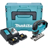 Makita DJV 180 RYXJ Akku Stichsäge 18 V 135 mm + 2x Akku 1,5 Ah + Ladegerät + Makpac