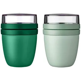 Mepal Lunchpot Ellipse Mixed Vivid Green/Nordic Sage 500 ml + 200 ml