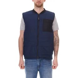 11 PROJECT PURlle Herren Puffer-Weste mit Steppung Lifestyle-Weste 20715253 ME 194024 Dunkelblau - L