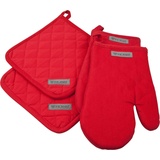 ROSS Topflappen »Exclusiv«, (Set, 4 tlg.), rot