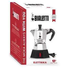 Bialetti Moka Elettrika 2 Tassen Silber/Schwarz
