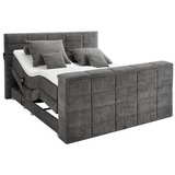 Carryhome Boxspringbett Dunkelgrau, ¦ grau ¦ Maße (cm): B: 202 H: 123