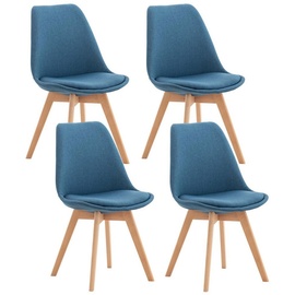 Clp 4er Set Stuhl Linares Stoff - blau