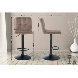 CLP Barhocker Peru Samt schwarz braun