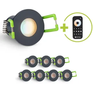 longlifeled gmbh Einbaustrahler Mini Livorno 3W CCT 2700K-6500K IP65 - Farbe: anthrazit RAL 7016 ...