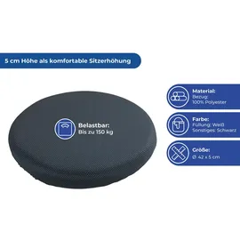 Maximex Gel-Dreh-Sitzkissen Komfort 42 x 42 cm Schwarz