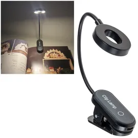 ChiliTec LED Akku-Leseleuchte / Klemmleuchte 18cm Schwanenhals, dimmbar, 25lm