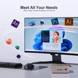 GEEKOM Mini-PC Intel NUC Ryzen 7 16 GB RAM 512 GB SSD AMD Radeon Vega 8 Windows 11 Pro