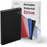 Storite 2,5 Zoll Ultra Slim tragbare Externe Festplatte USB 2.0 mit 200 GB Speichererweiterung HDD Backup-Speicher, schnelle Datenübertragung, Festplatte kompatibel mit MAC/Laptop/Desktop (schwarz)