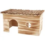 TRIXIE Haus Grete 2 Ausgänge Kaninchen, Rindenh. / gefl., 45 x 24 x 28 cm