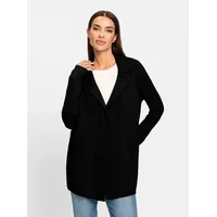 Heine Strickjacke Langarm Feinstrick Schwarz 50