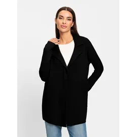 Heine Strickjacke Langarm Feinstrick Schwarz 50