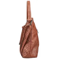 Rieker Damen Schultertasche Umhängetasche Handtasche geknoteter Kordel H1514, Farbe:Braun - Braun