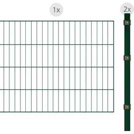 Arvotec Einstabmattenzaun "ESSENTIAL 80 zum Einbetonieren" Zaunelemente Gr. H/L: 80 cm x 2 m H/L: 80 cm, grün (dunkelgrün) Zaunelemente