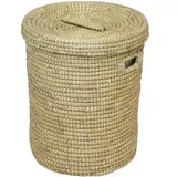 Frank Flechtwaren Großer Wäschekorb mit Deckel,