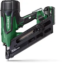 Hikoki Akku-Ankernagler 34° - 36 V, 38-64 mm Nägel, 2 Nägel/Sek., Brushless Motor, werkzeuglose Tiefeneinstellung, bis zu 900 Nägel pro Ladung, ohne Akku und Ladegerät, inkl. Aufbewahrungskoffer