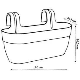 elho Vibia Campana L Ø 46,0 x 26,5 cm Puderrosa