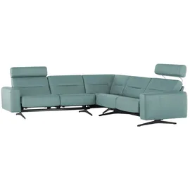 Stressless Eckcouch Leder 2-Sitzer türkis/petrol