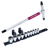 Kraftwerk COMBI-Steckschlüsselsatz 3/8" mit T-Schl., 11 tlg.