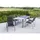 Merxx Amalfi Set 7-tlg. Tisch 200 x 90 cm inkl. Stapelsessel schwarz