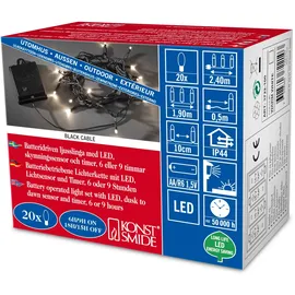 Konstsmide LED-Lichterkette Batterie 24 m Warmweiß