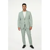 Jack & Jones PlusSize Anzug JPRFRANCO SUIT NOOS PLS (2-tlg) aus Polyester, Viskose und Elasthan, Slim Fit Passform, pflegeleicht grün 66