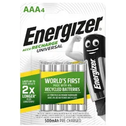 Energizer Universal-Akkus 500 mAh Aaa 4 Einheiten
