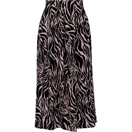 QS Midi-Rock Gemusterter Schwarz/Pink 36